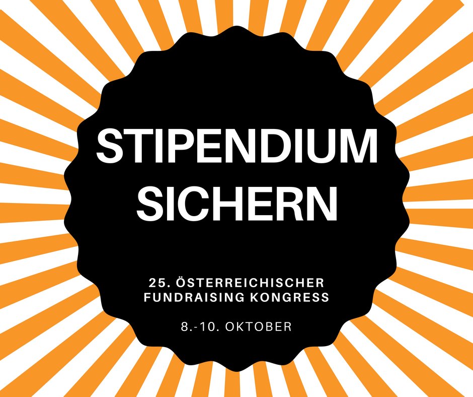 Du arbeitest für eine kleine gemeinnützige Organisation und du möchtest zu unserem Jubiläumskongress? Dann bewirb dich schnell für eines unserer begehrten Stipendien - alle Infos unter fundraisingkongress.at #ÖFK18