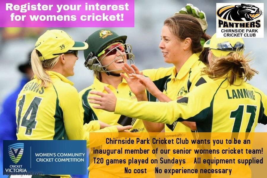 CPCCPanthers's tweet photo. Register your interest for Junior Girls &amp; Senior Womens cricket for 2018/19! https://t.co/dahg5sEcTG #girlscricket #womenscricket #cricket https://t.co/jlhsrEcgmh
