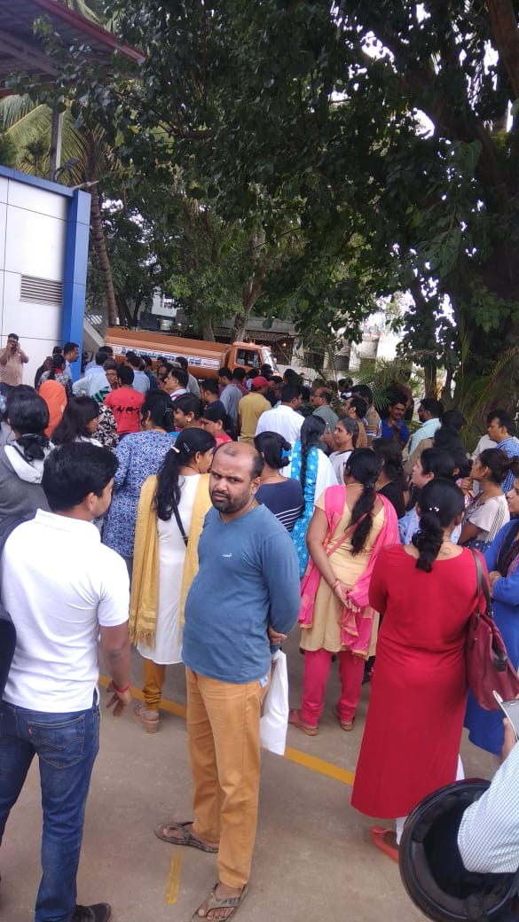 RaoSathishm's tweet photo. #ittina neela residents at Hebnagodi police station. https://t.co/XhImkIE2Ux
