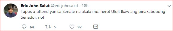 TagaSannn's tweet photo. IYAK SI @ericjohnsalut  

ERIC JOHN SALUT IYAK KA NA 

#ShowtimeChampion https://t.co/rDIb9vMm0E