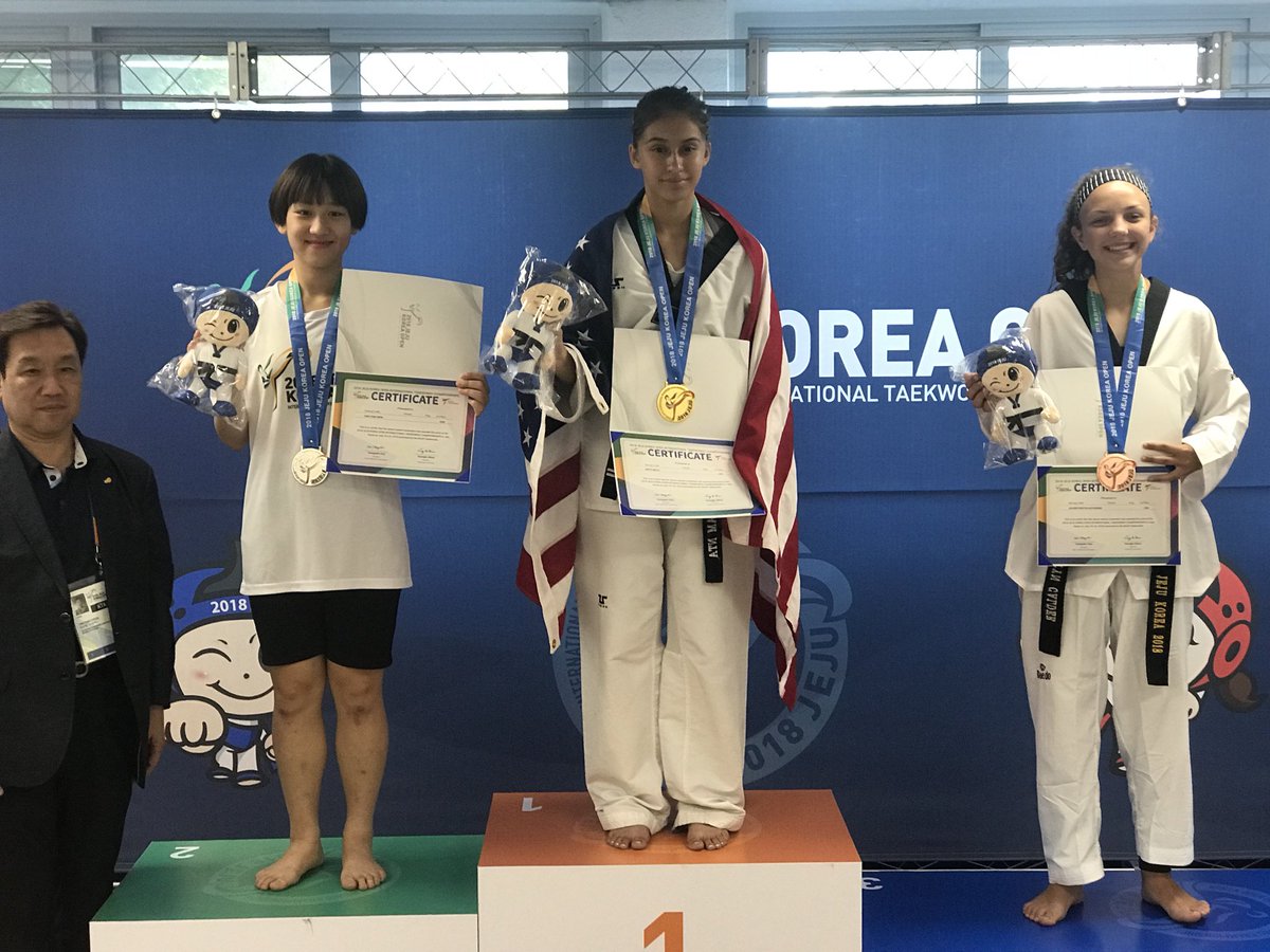MayaMataTKD's tweet photo. After some tough fights, took Gold at 2018 Jeju Korea Open.  @Teamnta @driven_elite @Karin_Hosenfeld @Bonenchiro https://t.co/f7acLnyyWv