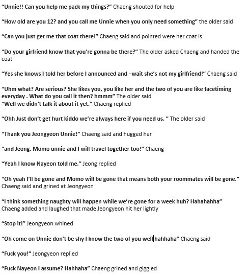 [ Fuck Nayeon. I assume?]