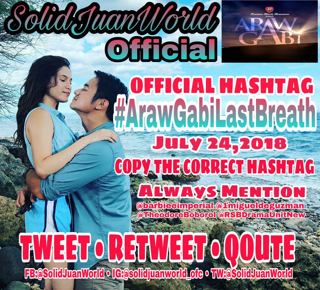 loverandomfinds's tweet photo. PLEASE JOIN OUR TWITTER PARTY LATER!! 

Official Hashtag:

#ArawGabiLastBreath

*Don't tweet with the HT only, that's spamming
*Always check your HT
*Power tweet @4pm
@1migueldeguzman @barbieeimperial
@TheodoreBoborol @RSBDramaUnitNew 

Thank You 💕
@SolidJuanWorld https://t.co/tOBXaHpdzl