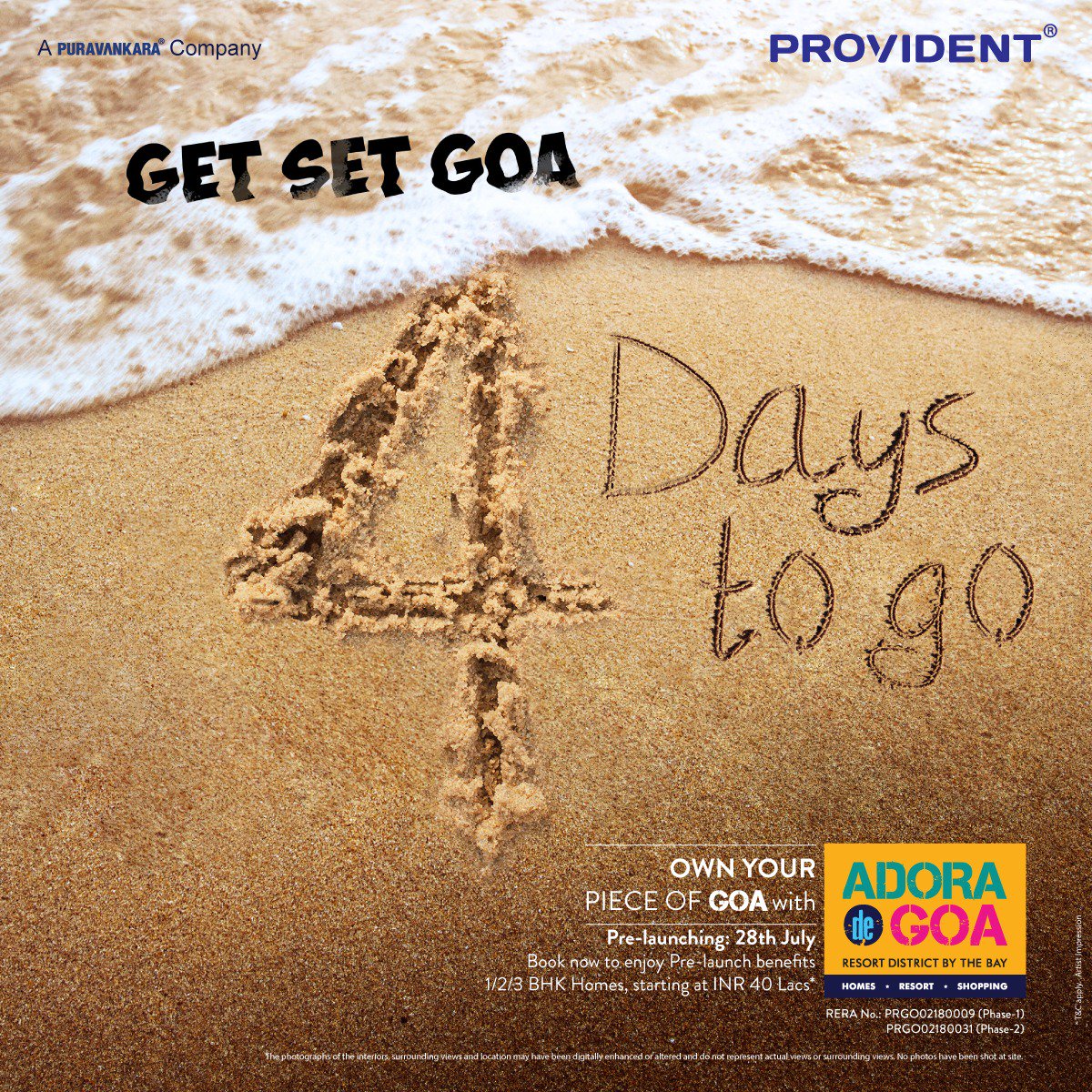 puravankara's tweet photo. Exciting pre-launch offers on #AdoraDeGoa. Just 4 more days to go for the pre-launch unveiling. To know more visit https://t.co/6Gp4bsvaFy
1, 2 & 3 BHK Homes starting at INR 40 Lacs. *Conditions apply. #HomeInGoa #VacationHomesInGoa #BeachLife https://t.co/MqMhOb6uqm
