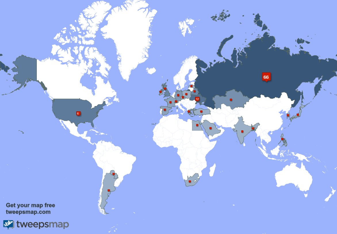 I have 2 new followers from Japan, and more last week. See tweepsmap.com/!ekaterina2073