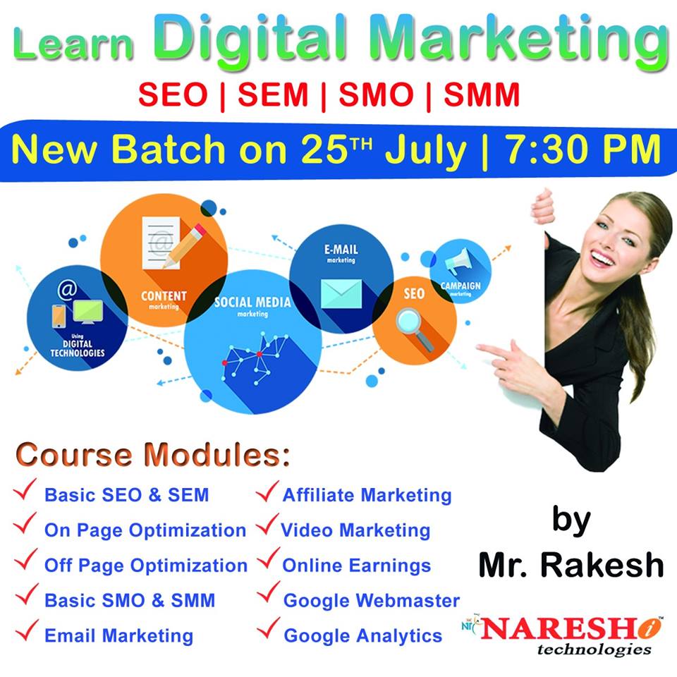 nareshitech's tweet photo. Boost your career with #DigitalMarketing by Mr. Rakesh from 25th July @ 7:30 PM
Course Content: https://t.co/6c2Bhuatji
#SMM #AdwordsTraining https://t.co/j6dXdcVme3