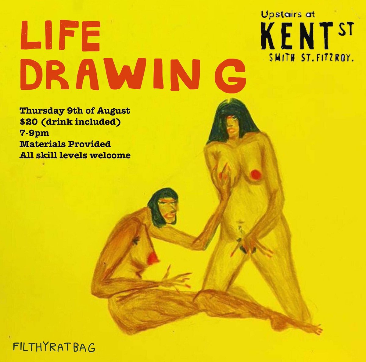 kentstbar's tweet photo. The enormously fun and creatively enriching .. Life Drawing at Kent St with @aurora_campbell ... book through the link.  
https://t.co/0zwSucFGp9
#fuckthisimgoingtokentst #kentstlifedrawing https://t.co/FgmIEx9DKl