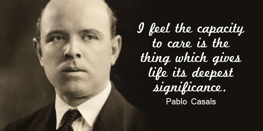 dave_ellington's tweet photo. I feel the capacity to care is the thing which gives life its deepest significance. #SuperSoulSunday https://t.co/TweuMHYjqW