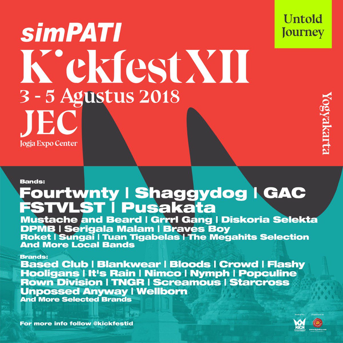 Sampai jumpa di simPATI KICKFEST XII JOGJA, hari Sabtu tgl 4 Agustus di Jogja Expo Center #simPATIKickfestXII #UntoldJourney