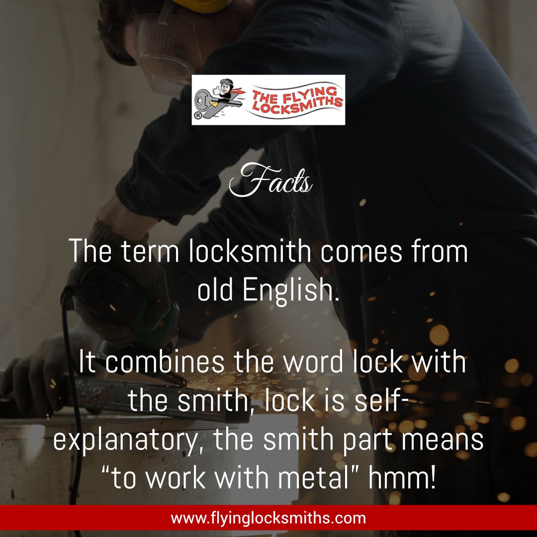 tflocksmithsla's tweet photo. The term #locksmith comes from old English. It combines the word lock with the smith, lock is self-explanatory, the smith part means “to work with metal” hmm! https://t.co/LfT1Gmo6eW https://t.co/LmOtH9OFMQ