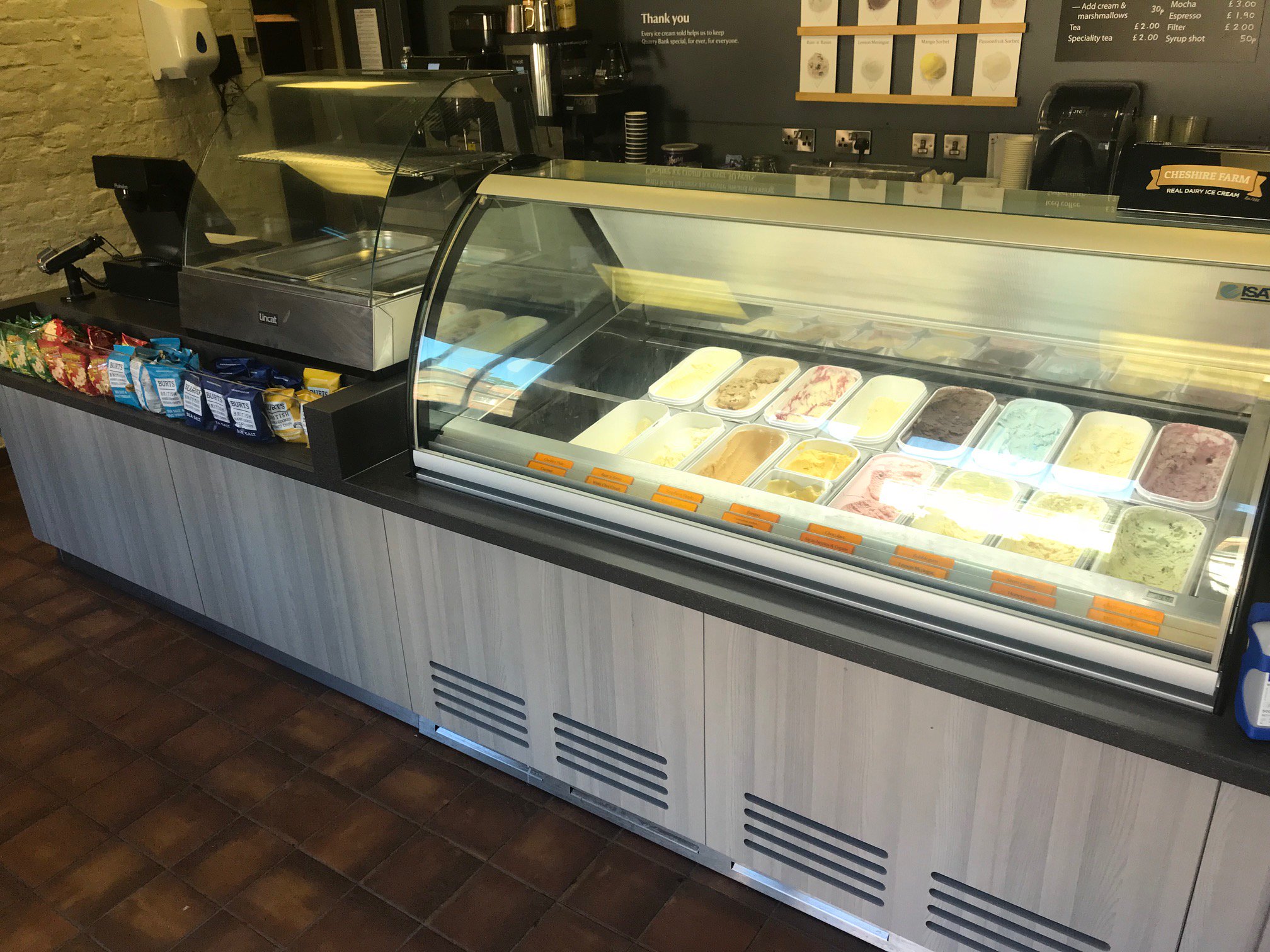 Proline Corp Al Twitter This Is A Perfect Counter For The Weather We Are Having Ice Cream Counter Installed At Quarry Bank Mill Corian Worktop Front And Rear Counter Polyrey Frontage And