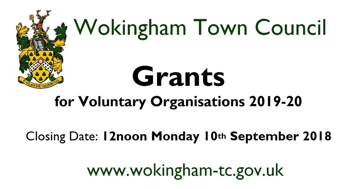 Wokingham_TC's tweet image. The Town Council grant application process is now open. Please go to buff.ly/2A5MBBQ to see our criteria and forms.