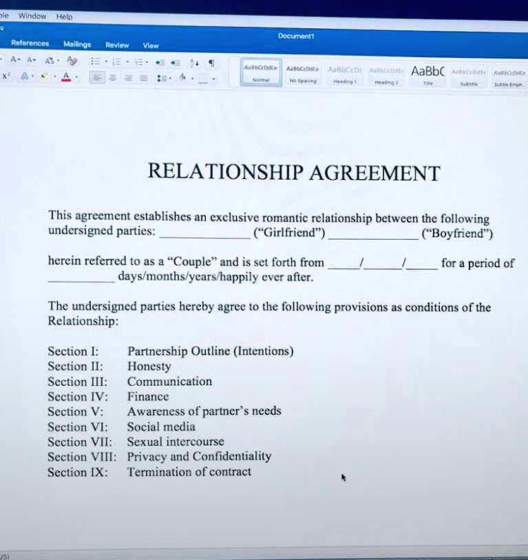Relationship contract the The Relationship