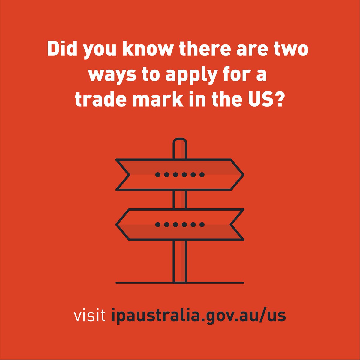 IPAustralia's tweet image. #DYK there are 2 ways to register for a #trademark in the #US: 
  1. Directly with the @uspto  
  2. Using the Madrid Protocol via @WIPO  
  Learn more here: ipaustralia.gov.au/applying-trade…
#TakeYourIPGlobal #trademark #startupaus