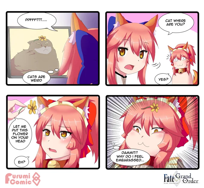 A Weird Cat.
.
.
Sometimes cats are weird 
#FGO #FateGO #Tamamocat 
