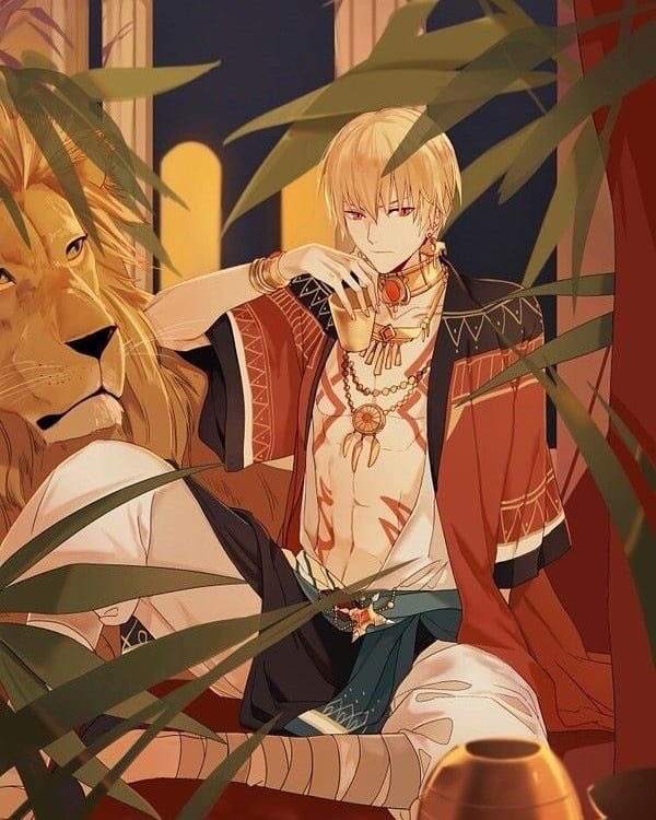 “Kneel before your king, cur. No one should ever remain standing when graced with my presence.”

He’ll slowly get back to the Gil everyone ‘loves’-.
