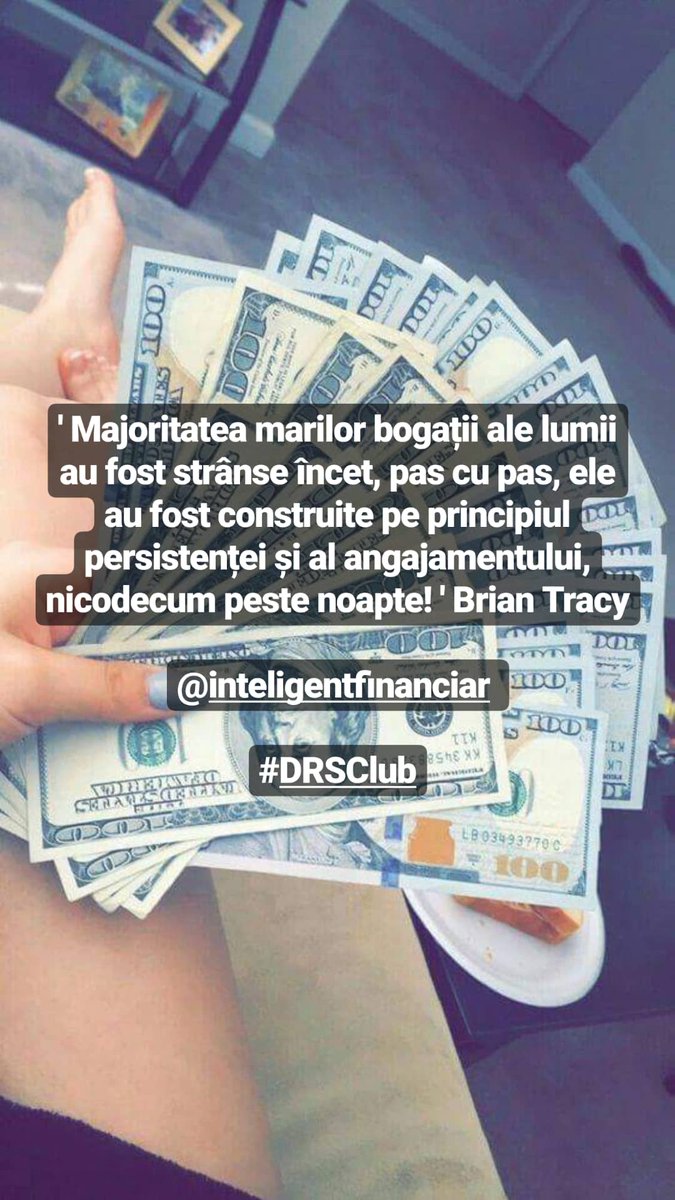 intfinanciar's tweet photo. ' Majoritatea marilor bogații ale lumii au fost strânse încet, pas cu pas, ele au fost construite pe principiul #persistenței și al angajamentului, nicodecum peste noapte! ' Brian Tracy

[ https://t.co/JkPUTOq5qV ] 

#InteligentQuote; #InteligentFinanciar; #DRSClub https://t.co/Z1Z3TY8mB7