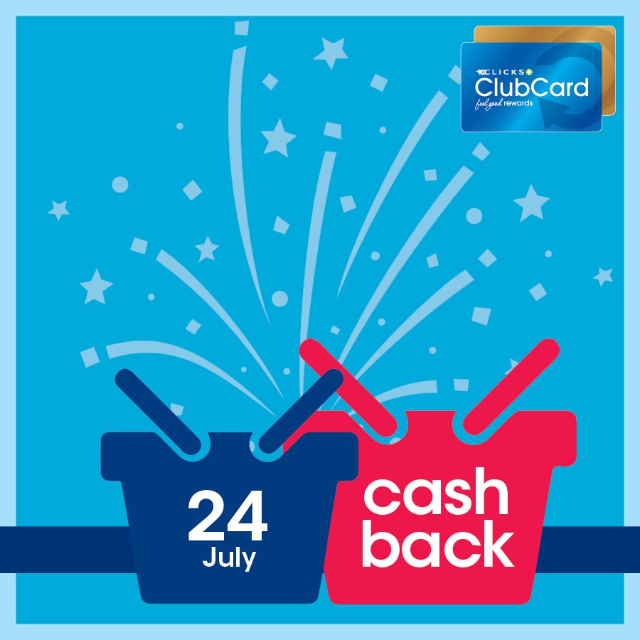 Clicks_SA's tweet photo. ClubCard members, your cashback will be loaded TODAY!
How will you be spending your #FeelGoodRewards? Not a ClubCard member, sign up now. > https://t.co/hu0l10O1DJ https://t.co/udMQIHcczq