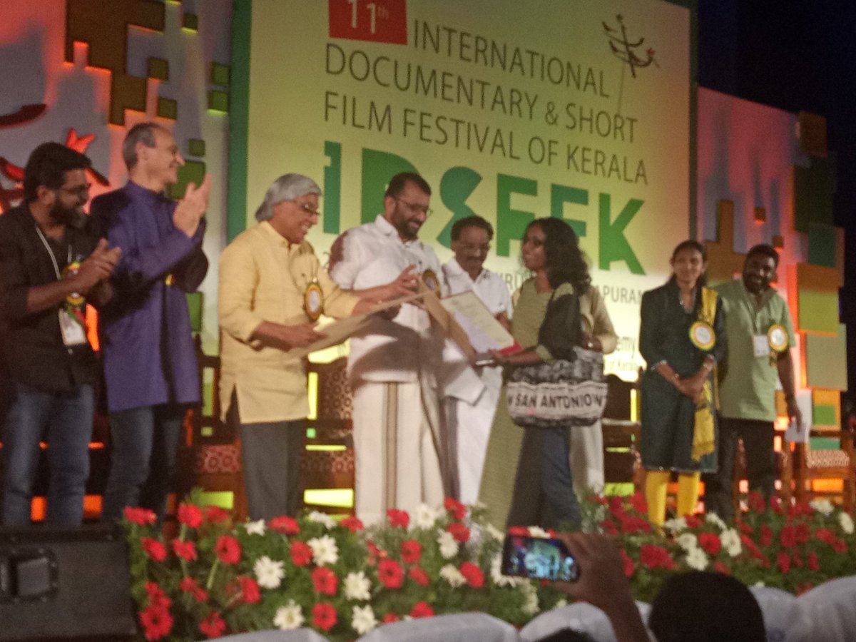 Second best short film won by Gi directed by Kunjila Mascilamany #11thIDSFFK #filmfestival