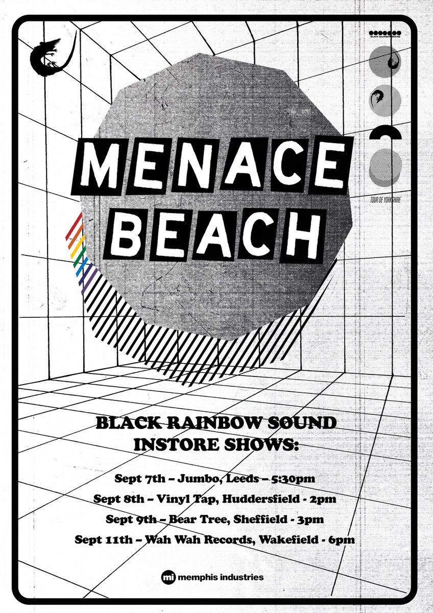 memphisind's tweet photo. Really excited to announce @MENACE_BEACH will be doing an instore tour around some of the most iconic record stores in Yorkshire! Catch them live this September! https://t.co/DHtsmQkv7I