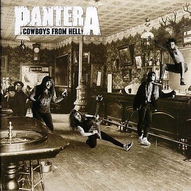 Pantera's tweet image. Cowboys From Hell was released on this day, 28 years ago! #pantera #cowboysfromhell #28yearsold #philipanselmo #dimebagdarrell #vinniepaul #rexbrown