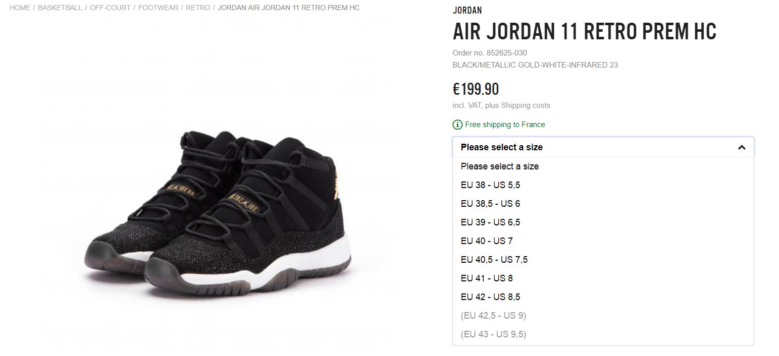 Jordan 11 Heiress Black Gold 852625-030 Release Info