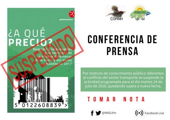 pmsphonduras's tweet photo. Considerando las movilizaciones del transporte y la importancia de exigir un precio de combustible y una política económica que responda a las necesidades de la poblacion hondureña, pospondremos la conferencia de prensa hasta nuevo aviso. https://t.co/RIcdeoCT64