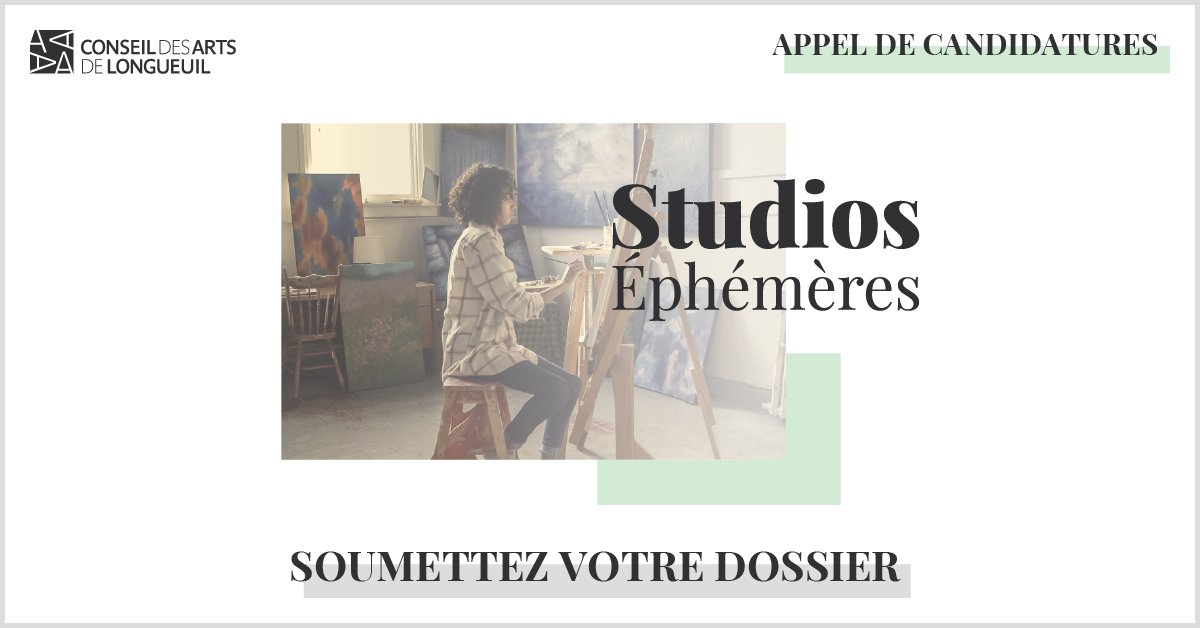 artbox_agency's tweet photo. Les #artistes et organismes émergents et professionnels de @VilleLongueuil sont invités à soumettre leur dossier dès maintenant pour nos @studiosephem au #métroLongueuil ➡️ https://t.co/06Zy6RP58N https://t.co/l13cfOIvm2