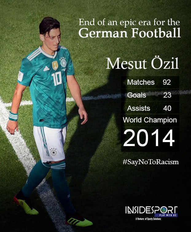 InsideSportIND's tweet photo. End of the epic era for the German football....
Read more :- https://t.co/sdfxDqdZe2
#football #germanfootballteam #adidasfootball #FIFAWorldCup @MesutOzil1088 @FIFAWorldCup @adidasfootball https://t.co/MAjoRsPlaJ