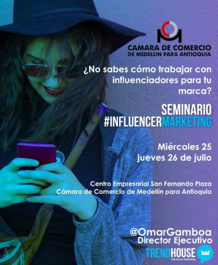 TrendHouseCo's tweet photo. ¿Quieres potencializar el alcance de tu marca?
Te esperamos en nuestro seminario de #InfluencerMarketing en Medellín.

#LetsMakeItBetter https://t.co/d4c12BUYd1