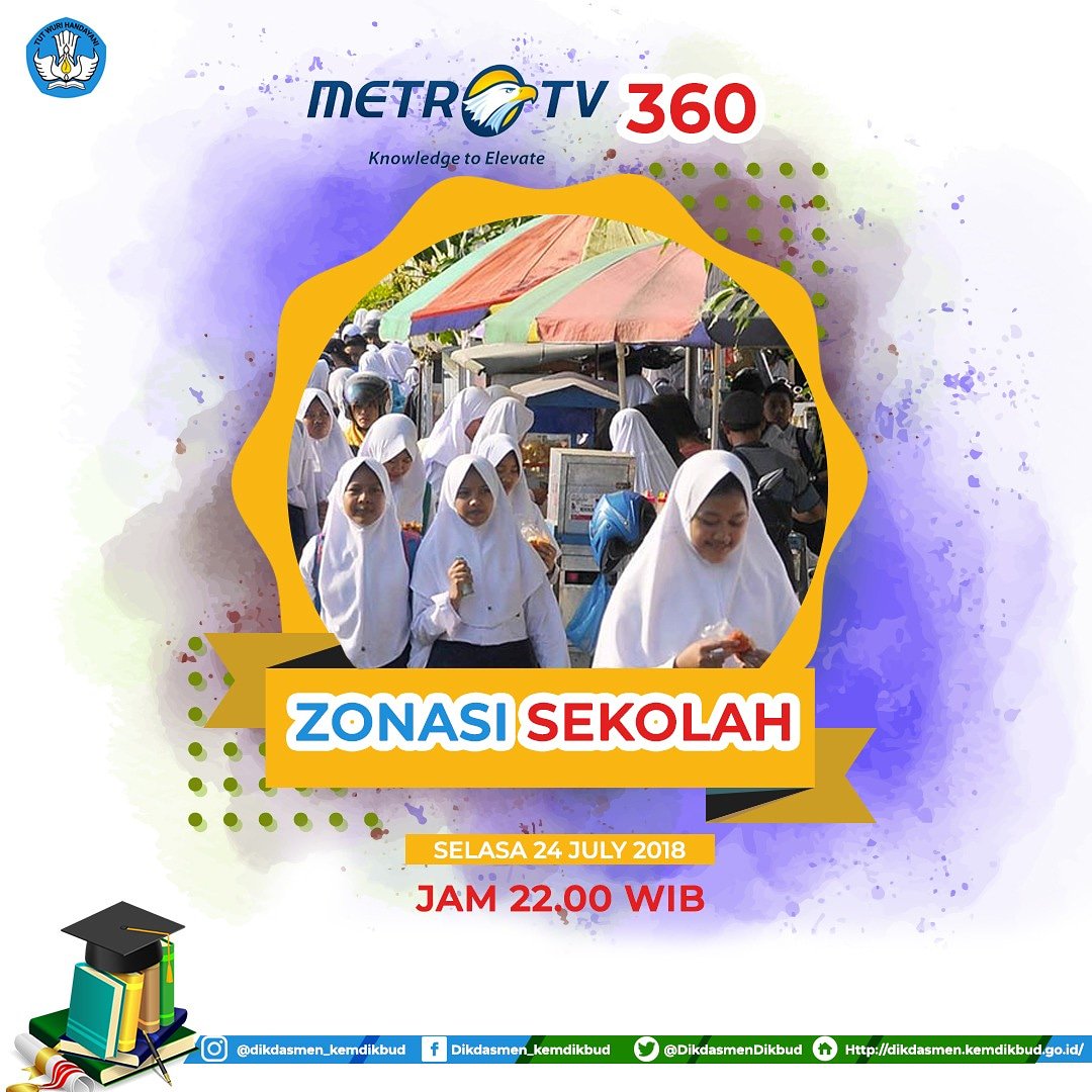 PAUDDikdasPNFI's tweet photo. #sahabatdikbud Jangan Lupa saksikan malam ini yaa di @metrotv Pukul 22:00 WIB membahas tentang Zonasi Sekolah
Setelah menonton minta tolong tanggapannya yaa πππ #metrotv #zonasi #ppdb2018 https://t.co/6Wxwjav7RA