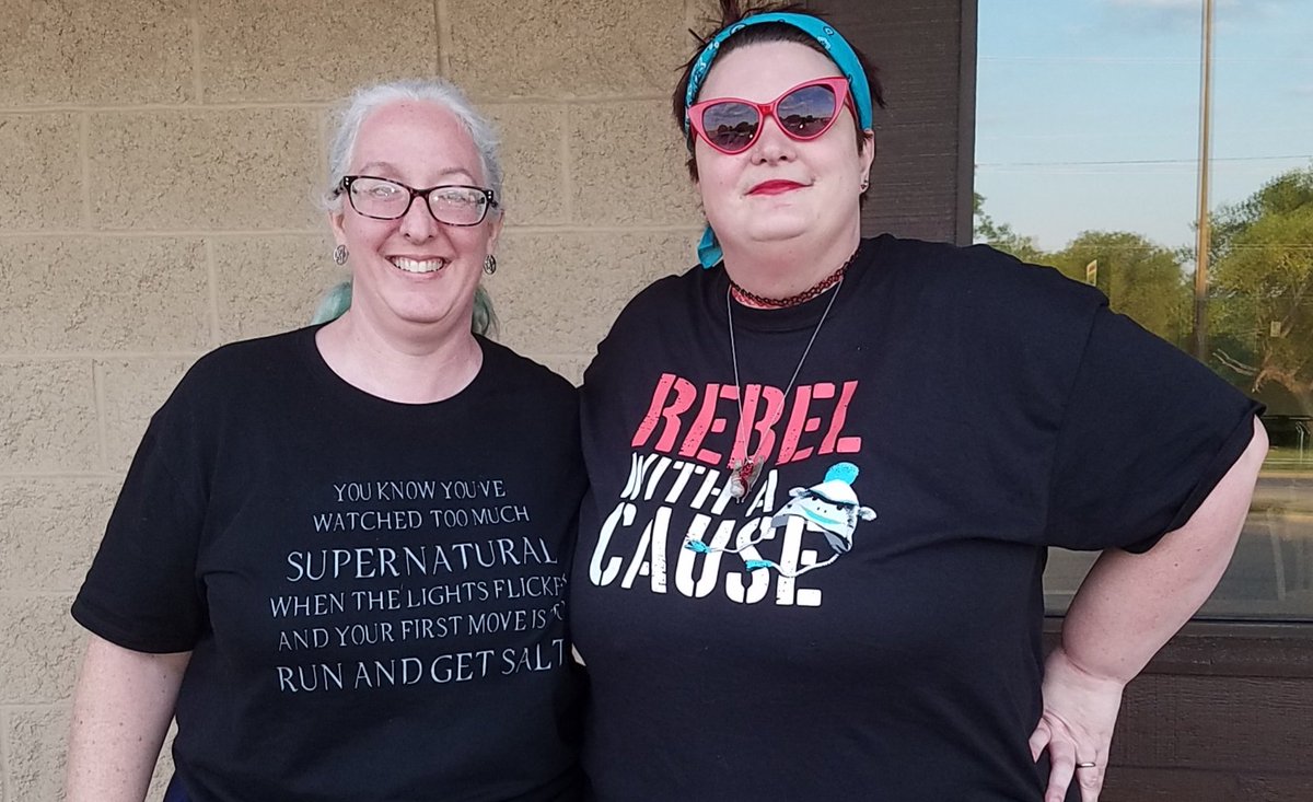 ccarmich52's tweet photo. #SPNRoadtrip goal 3: mert online friends f2f. Thank you @kansasspnfamily for showing me around Wichita! #SPNFamily https://t.co/RlwSi0fQls