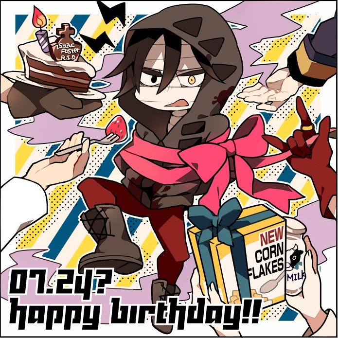 7월 24일 오늘은 잭의 생일입니다! 살육의 천사 애니메이션에서도 잭의 활약을 기대해 주세요! Happy Birthdaty! Zack!Превод на публикация