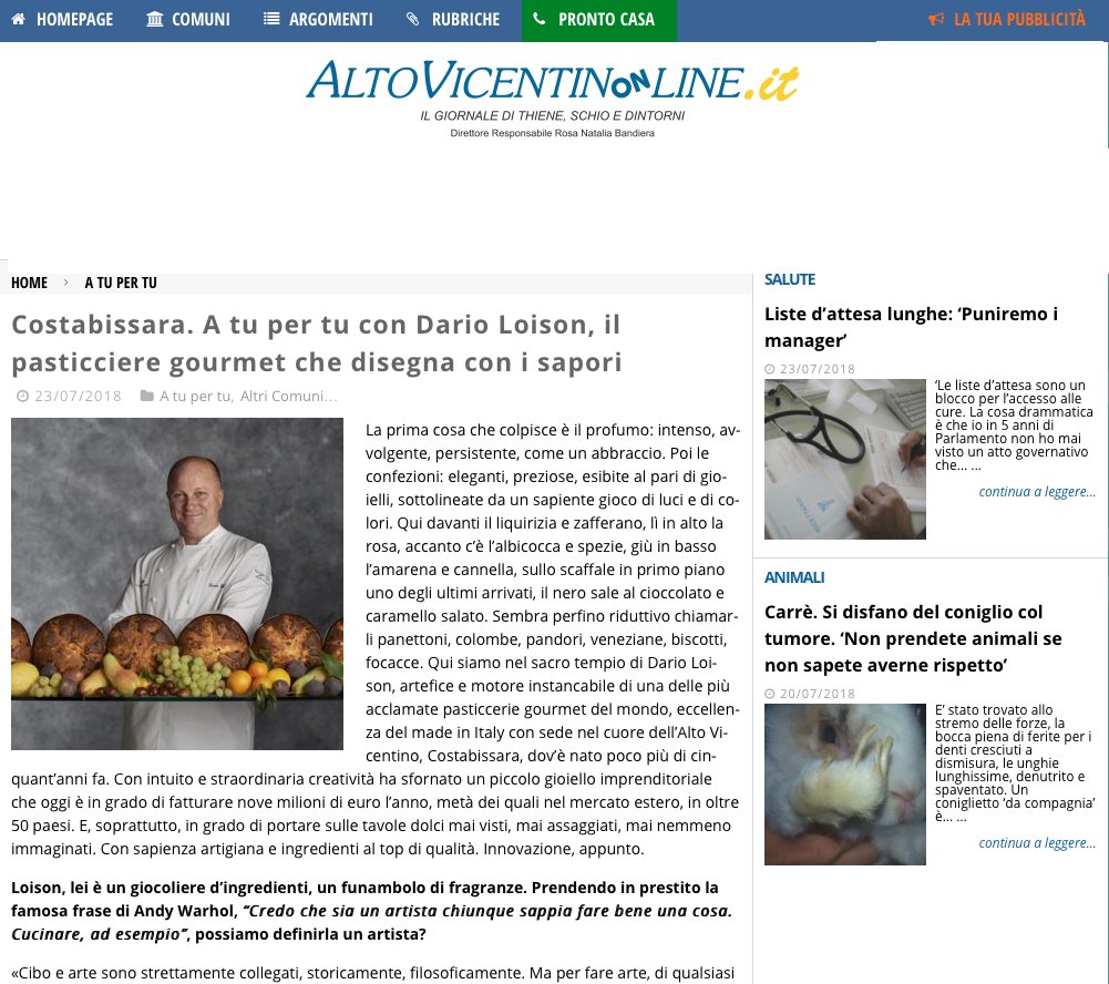 loisonpanettone's tweet photo. Loison lei è un giocoliere d’ingredienti, un funambolo di fragranze. Prendendo in prestito la frase di A. Warhol, “Credo che sia un artista chiunque sappia fare bene una cosa”, possiamo definirla un artista? @Thieneonline @DarioLoison #PressLoison https://t.co/bjShNBUG8H https://t.co/EwGs4TMFJr