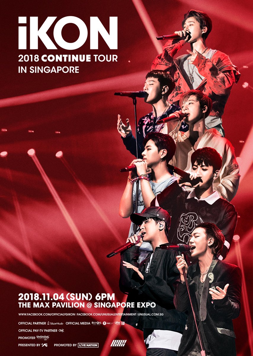 #iKON 2018 CONTINUE TOUR IN #SINGAPORE

GET READY? SHOWTIME!
Keep a look out for more details 
➡️ bit.ly/ikoncontinueto…

#ContinueTour #Singapore #TheMaxPavilion #SingaporeExpo
#181104_6PM #YG #LIVENATION
