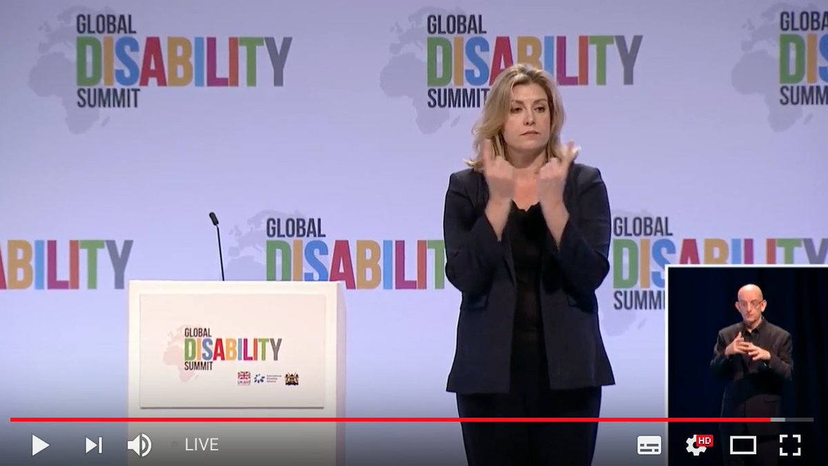 "When disabled people are included, great things happen ..."

International Development Secretary signing part of her opening speech at the  Global #DisabilitySummit.

#NowIsTheTime