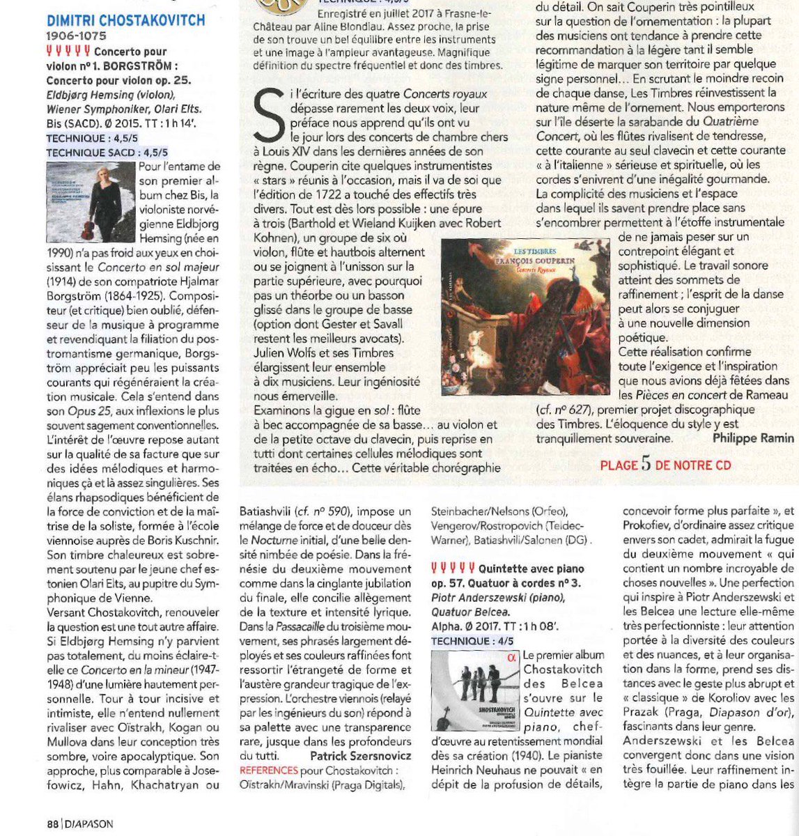 Another 5 stars review! This time with @EldbjorgHemsing and @viennasymphony in @Diapasonmag