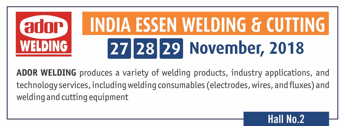 IndiaWelding's tweet photo. IEWC welcome @AdorWeldingLtd on board..!! https://t.co/dqch9iwxnj