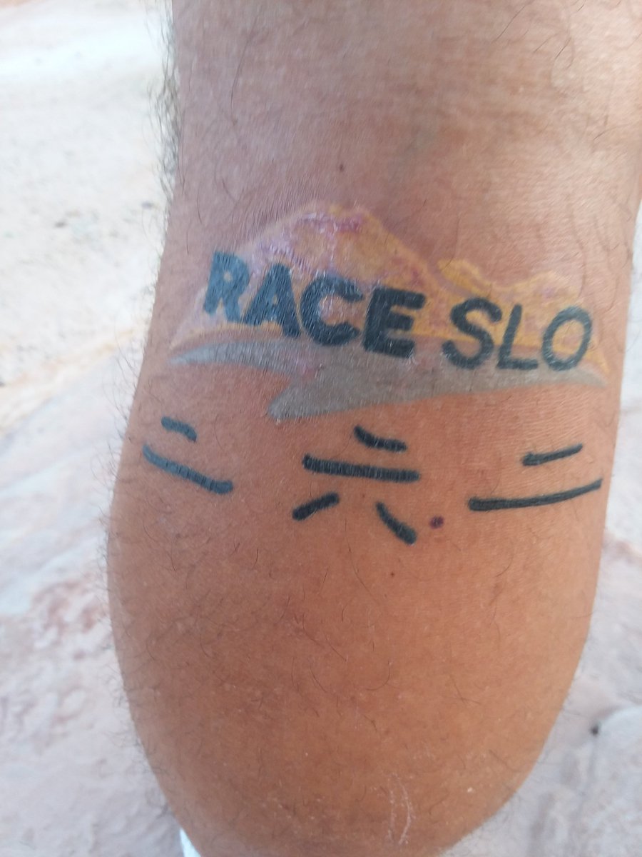 JamesLacher's tweet photo. My #raceslo #slomarathon #tattoo has finally healed up decent. That's my mom's handwriting underneath signifying 26.2 in Japanese. Now I gotta #run #Sacramento #marathon in December! #cim #bariatricsurgery #bariatricrunner #wls #OACACTION #weightloss #vsg https://t.co/VoPYOOXuoM