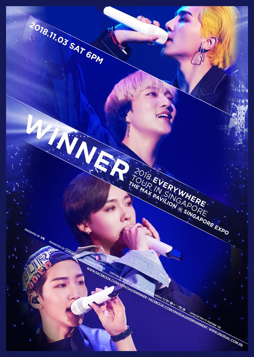 #WINNER is coming to Singapore to see #SINGAPORE #INNERCIRCLE with their first solo concert #EverywhereTour

Please check it out
➡️ bit.ly/everywhere_tour

#위너 #TheMaxPavilion #SingaporeExpo
#181103_6PM #YG #LIVENATION