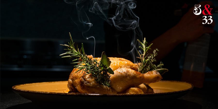 Chicken or lobster tonight? Tuesdays at 5&amp;33 = spring chicken or fresh lobster + Italian wine for just €25! 🍷🍷