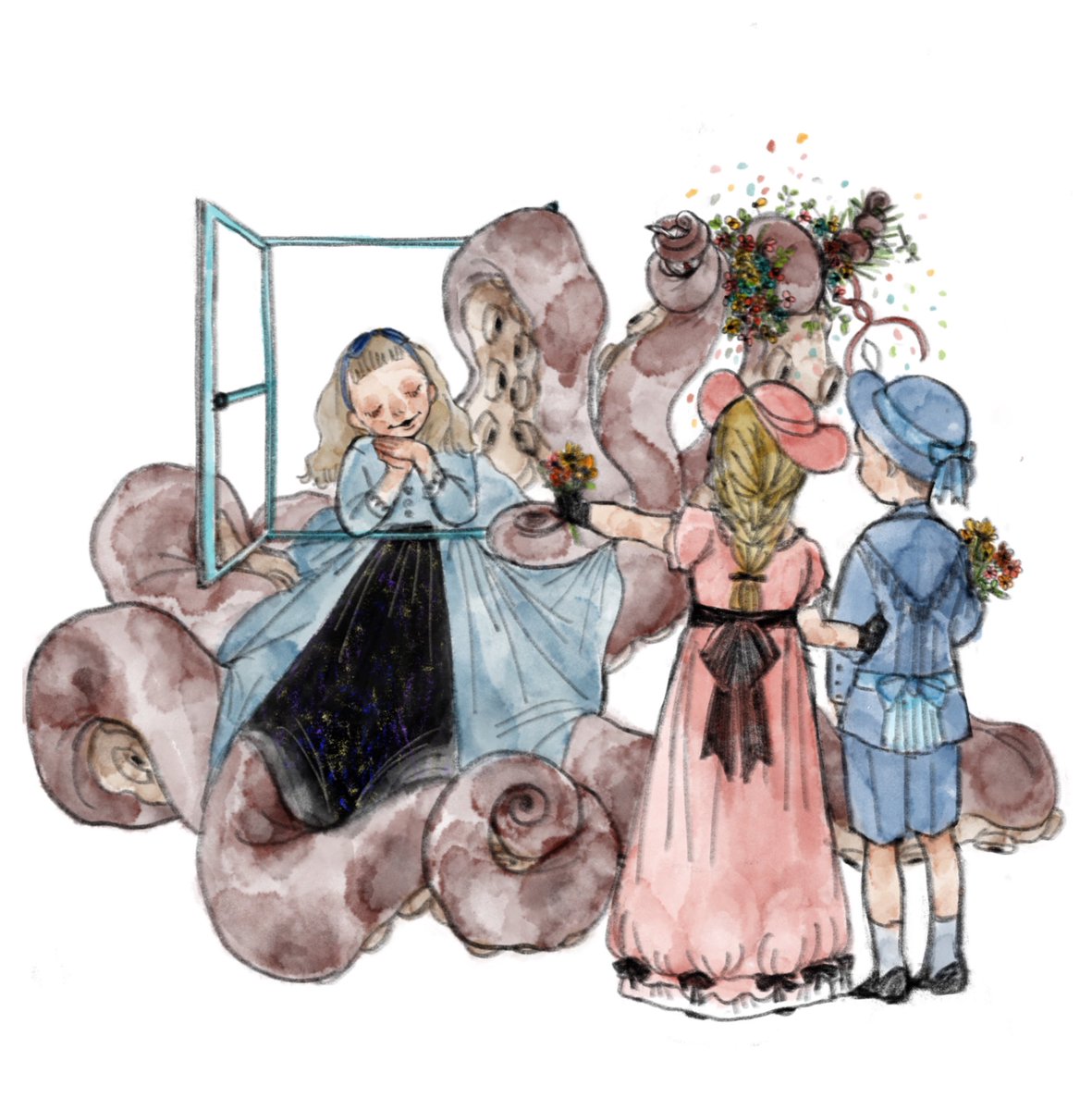 「隠せられない執着心 」|青井わにのイラスト
