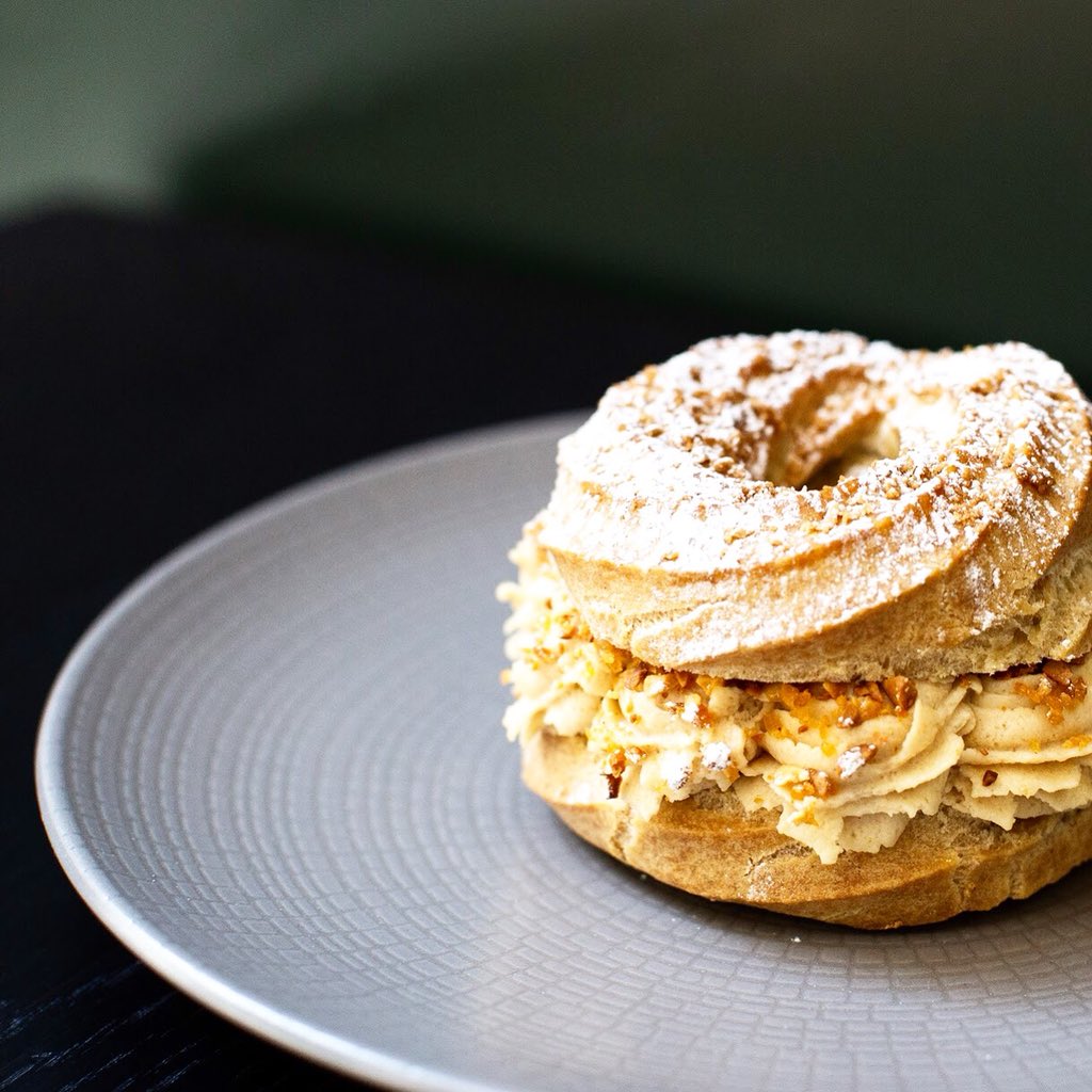 Peanut Paris-Brest, ‘cause it’s too hot to do much else ... 🥜 <a href="/Tredwells/">Tredwells</a>
