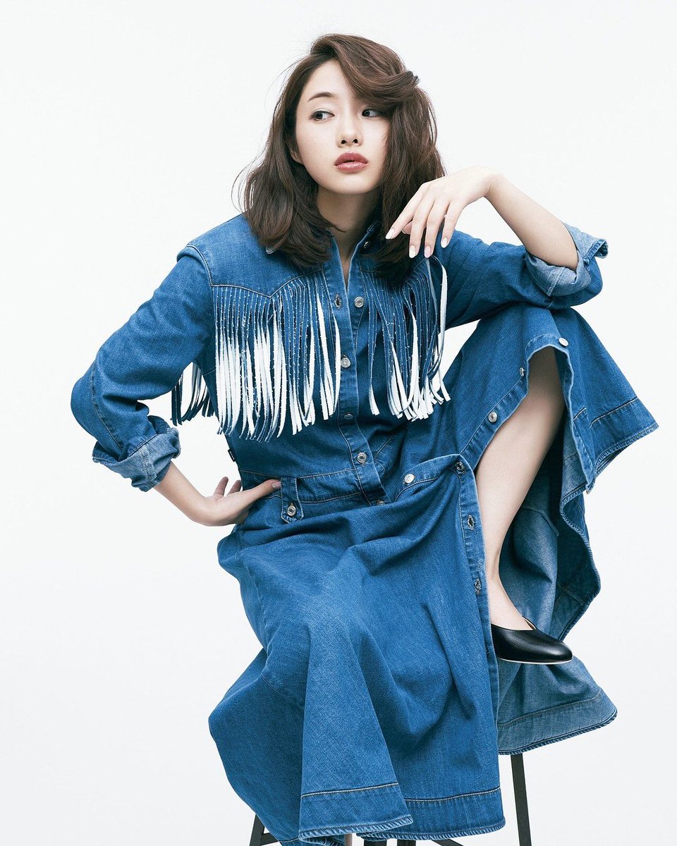 Msgm Country Girl Actress Satomi Ishihara In Msgmprefall18 Look 3 Blue Denim Dress W Fringes As Lensed For Gingermagazine Now In Stores 石原さとみ Msgmjeans Msgm Massimogiorgetti T Co Fqdhi6wwsu