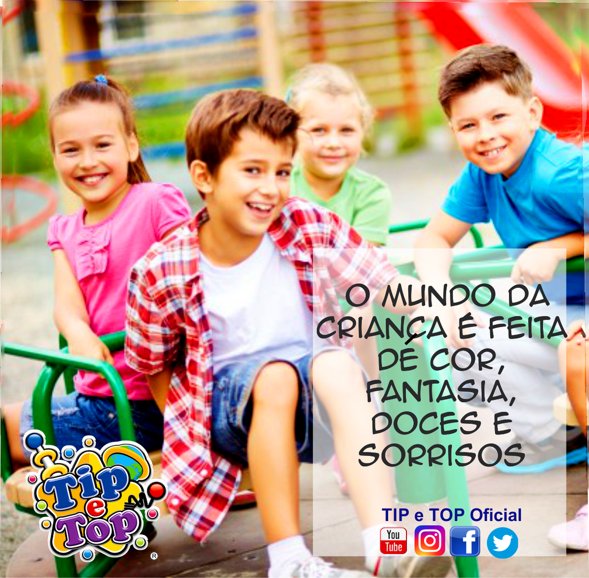 TipeTopOficial's tweet photo. O mundo da criança é feito de cor , fantasias, doces e sorrisos, se você concorda dá um curtir e compartilhe com seus amigos! #tipetopoficial #palhaçostipetop #tiptop #tipetopoficial #alegria #música #diversão https://t.co/LlVQoDaRXR