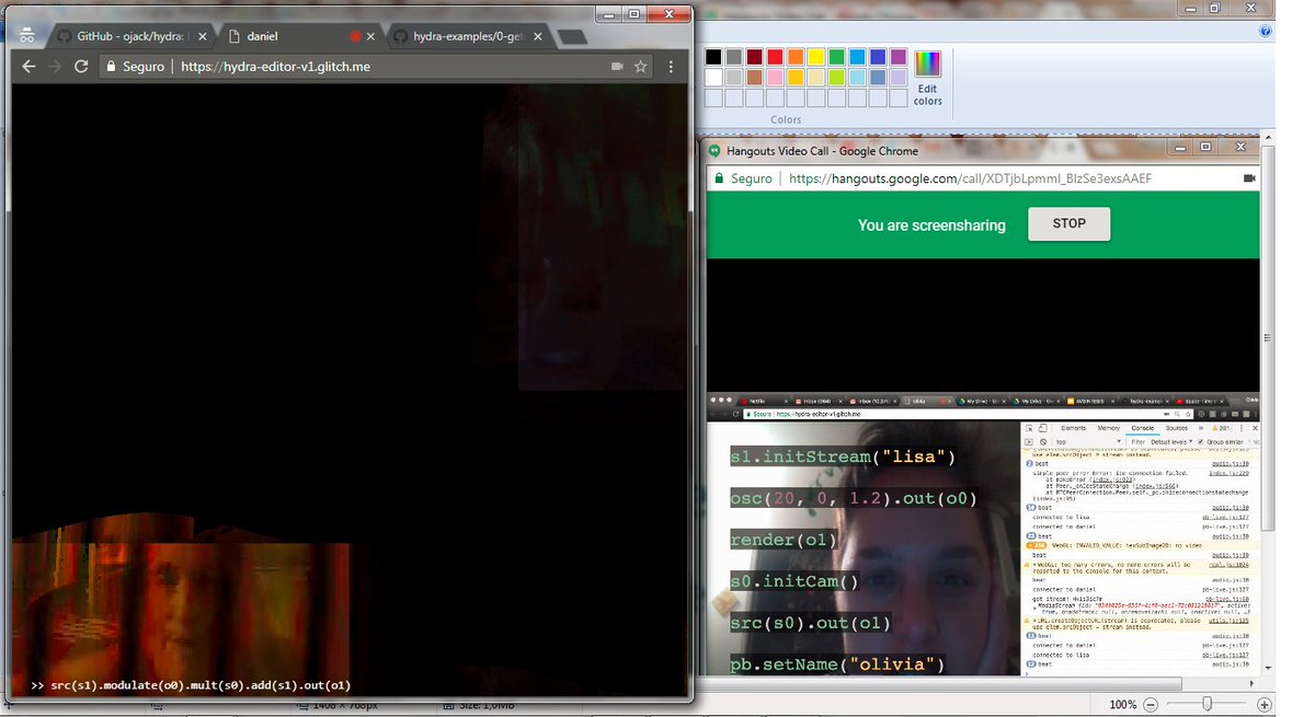 dannyblueboy's tweet image. #hydra networked livecoding experiments _ environment by @_ojack_ with @lisa_parra #networkedperformance #intersections research for @FAVfestival favoriten-festival.de/project/hydra