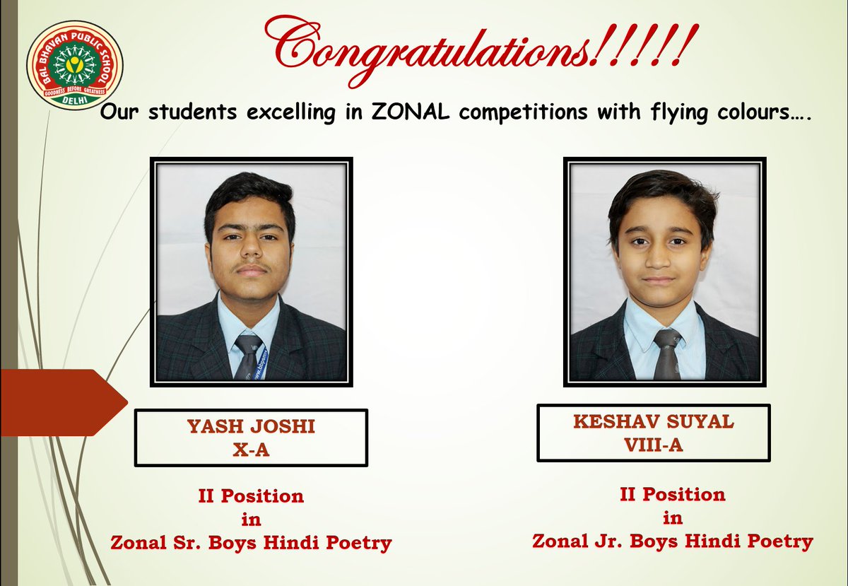 BBPSMV's tweet photo. Success Galore........#Balbhavanites #Zonalcompetitions #proudmoment 👑 https://t.co/3KjjeHLLsz