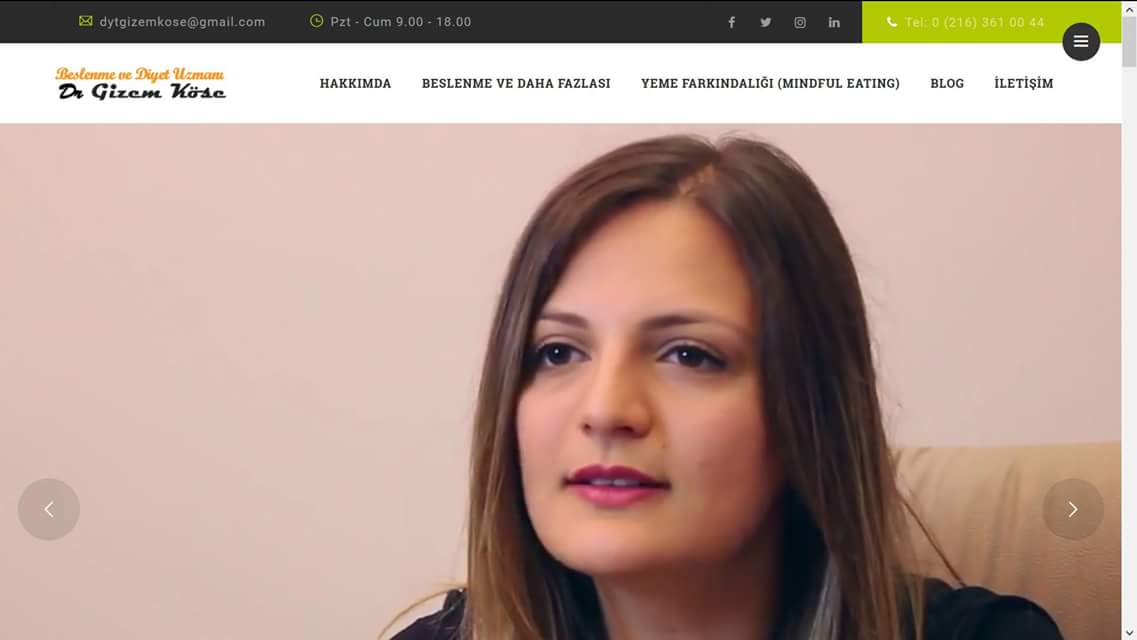 btypro's tweet photo. #Diyetisyen Dr. Gizem Köse #WebSitesi https://t.co/7doiOQau35 yeni arayüzü ile yayına alındı... #WebSite #BTYPro #BTYProduction #DijitalAjans #İzmir @DrDytGizemKose https://t.co/CVCoNoGnGe