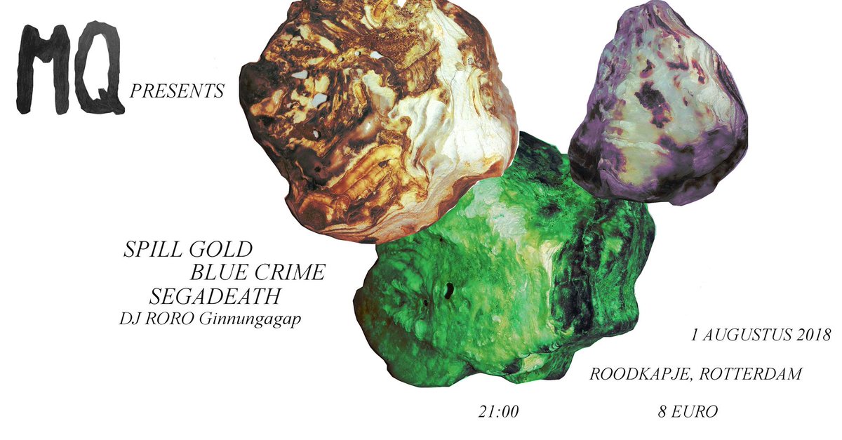 Next Wednesday <a href="/medusemagiq/">MQ</a> takes over Roodkapje w/ <a href="/bluecrimemusic/">BLUE CRIME</a>, Spill Gold &amp; #Segadeath goo.gl/BWtGGP