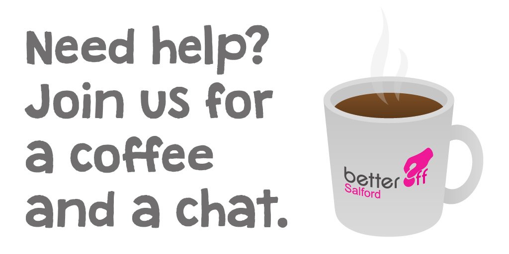 Come down to #PendletonGateway today until  3.30pm for a coffee and chat. Our friendly advisors are on hand to help. Don’t bury your head in the sand, do something about it and drop in for support. socsi.in/LGmmZ